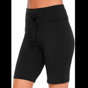 Ekouaer Women's Board Shorts High Waist Swim Shorts Beach Surf Swimwear size M